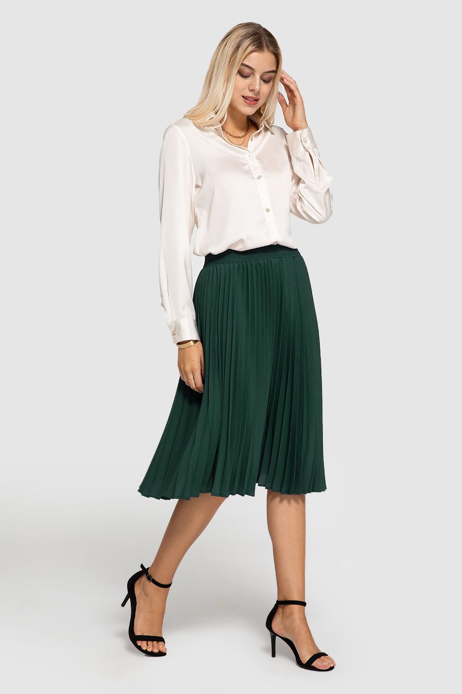 A-Line Pleated Daily Skirt sale sold by Amoretu product image thumbnail 5