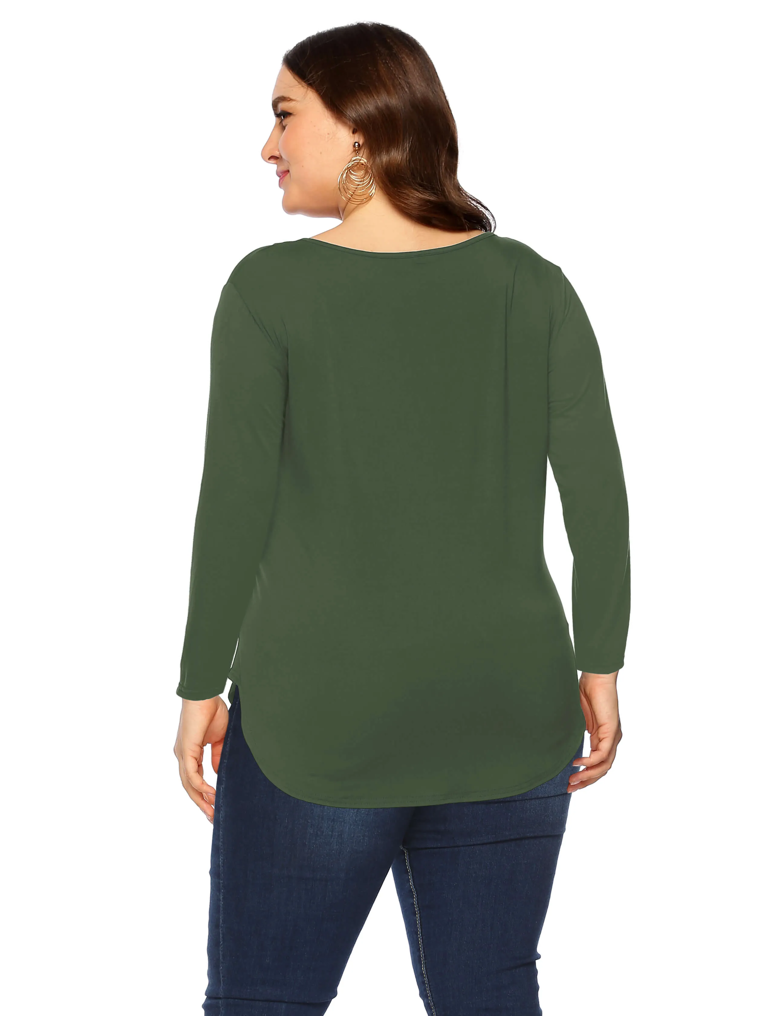 Plus Size Criss Cross T Shirt sold by Amoretu product image thumbnail 3