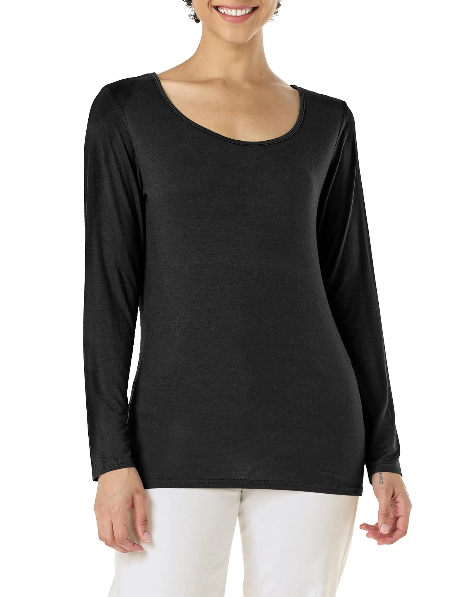 95% Cotton Scoop Neck T Shirt sold by Amoretu product image thumbnail 3