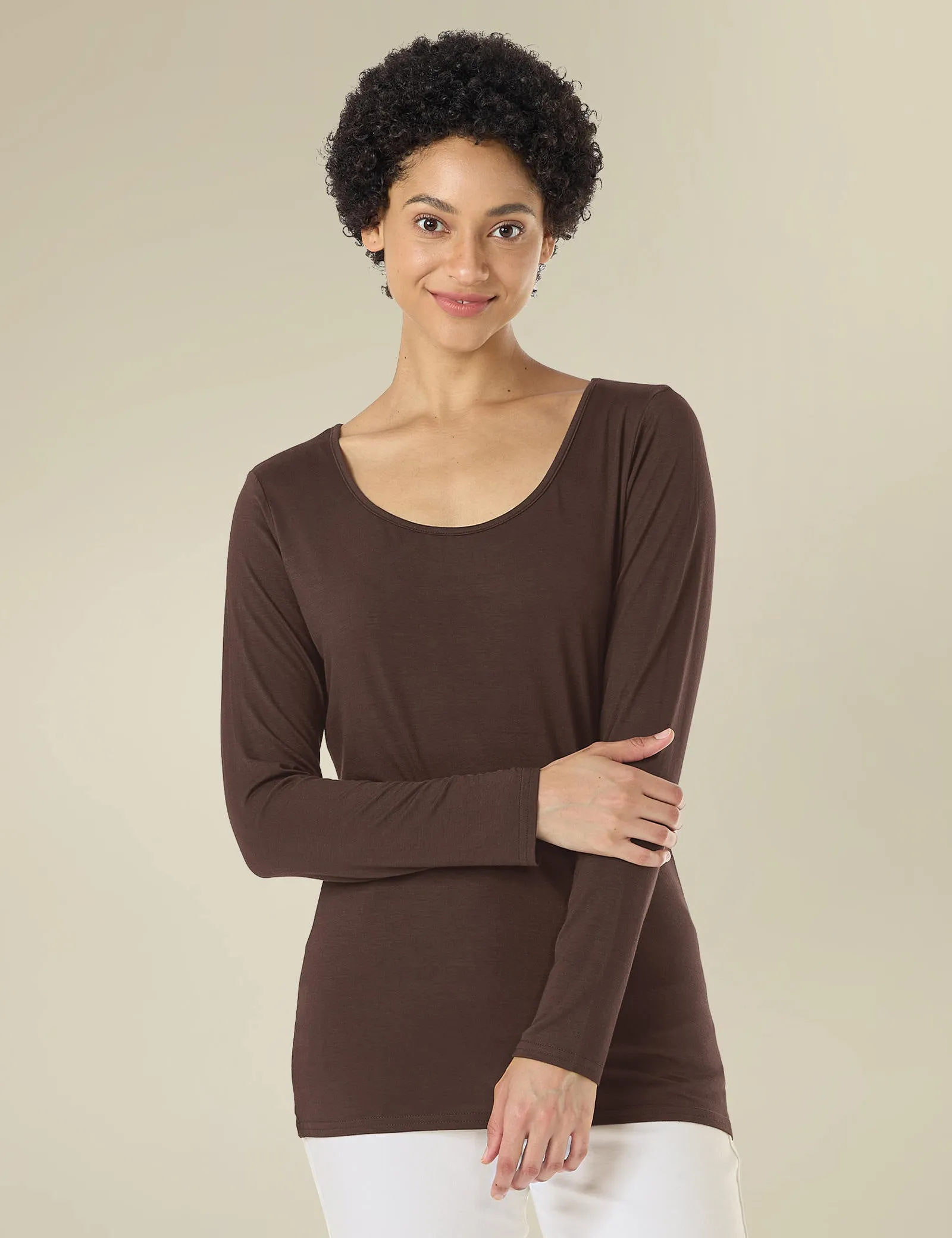 95% Cotton Scoop Neck T Shirt sold by Amoretu product image thumbnail 5