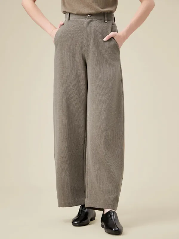 Amoretu High-Waist Vertical Striped Textured Wide-Leg Pant sold by Amoretu