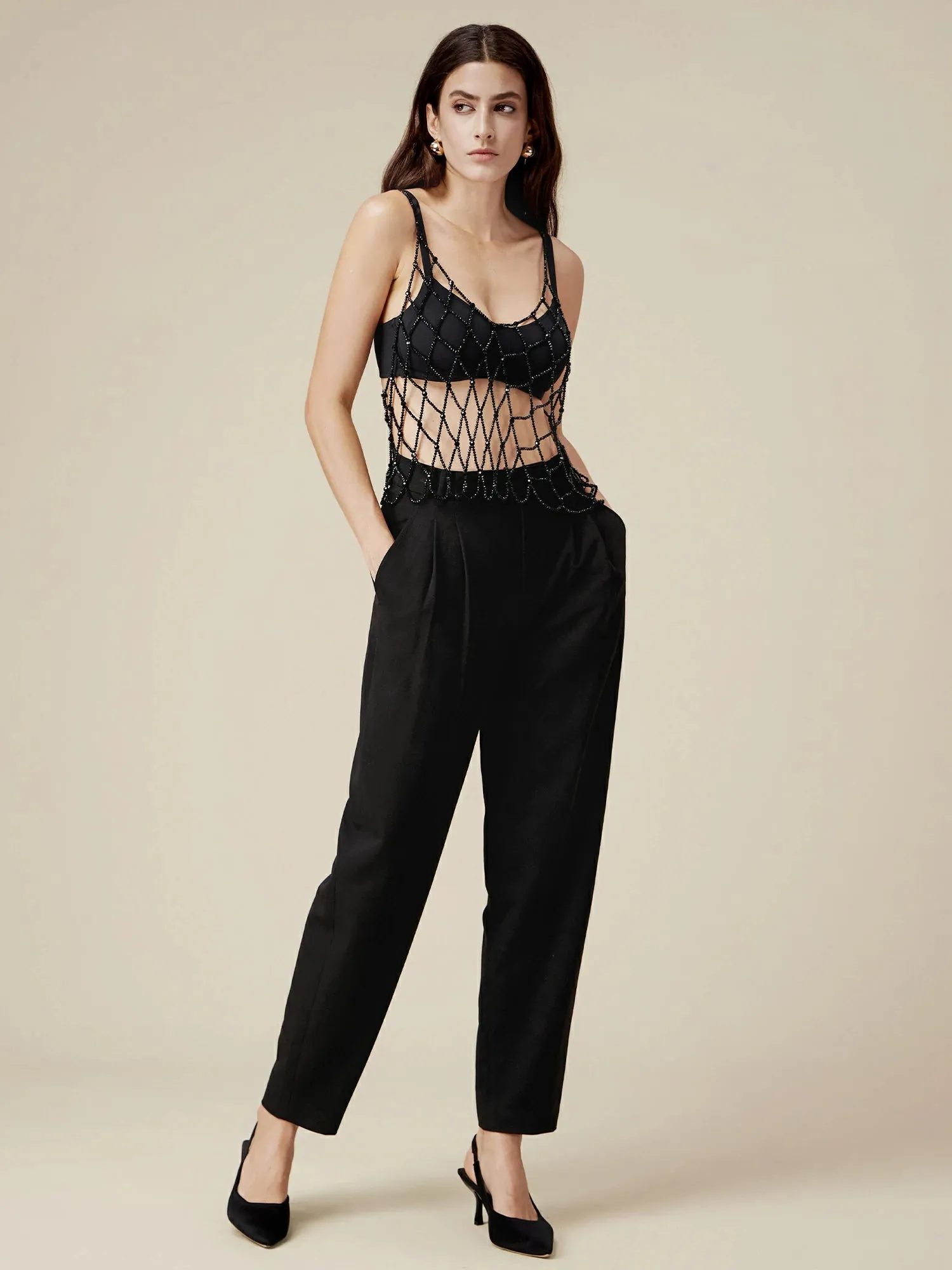 Amoretu Recycled Polyester Pleated Suit Pants sold by Amoretu product image thumbnail 2