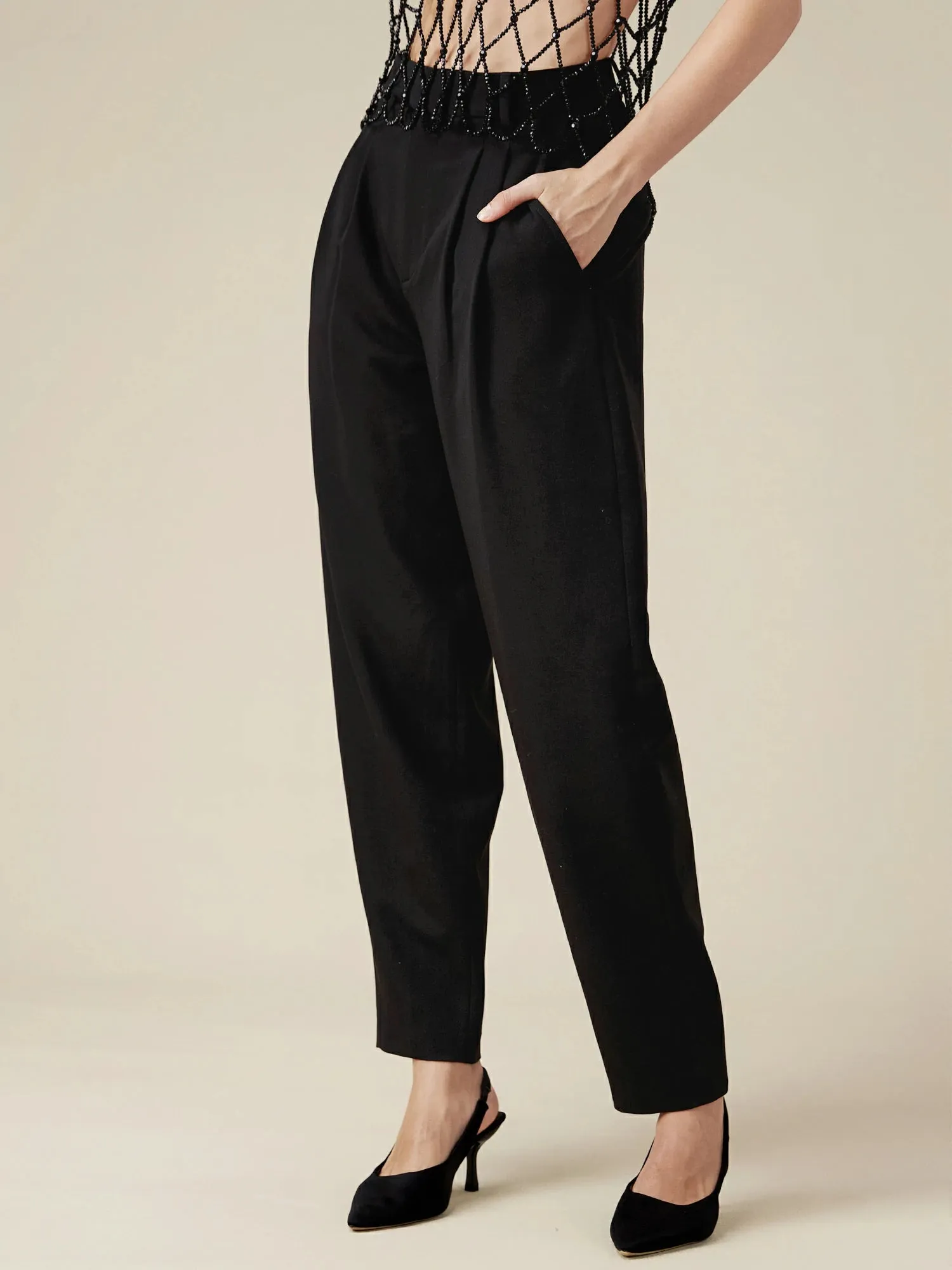 Amoretu Recycled Polyester Pleated Suit Pants sold by Amoretu product image thumbnail 5