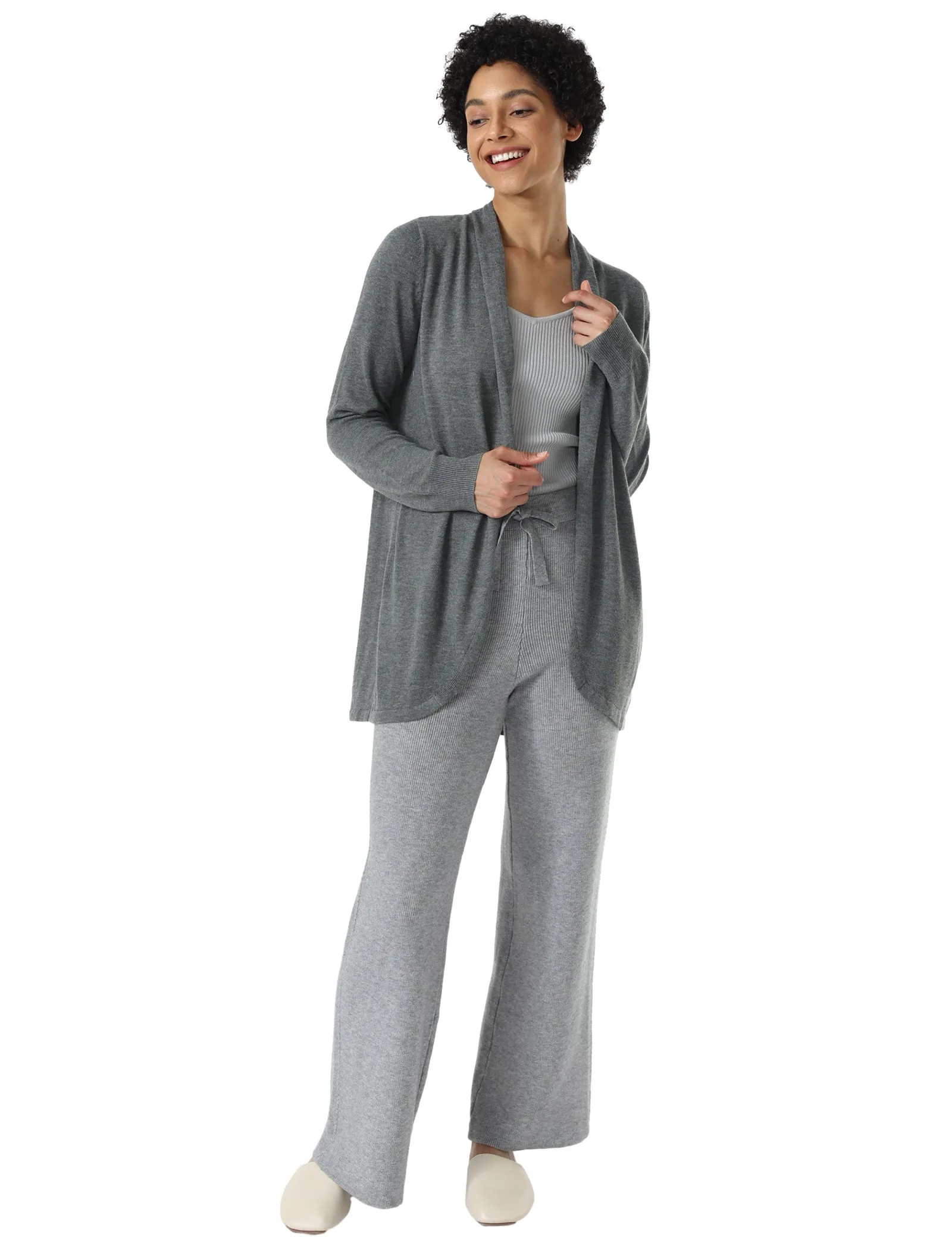 Cardigan Long Sleeve Tops Open Front Lightweight Sweater sold by Amoretu product image thumbnail 3