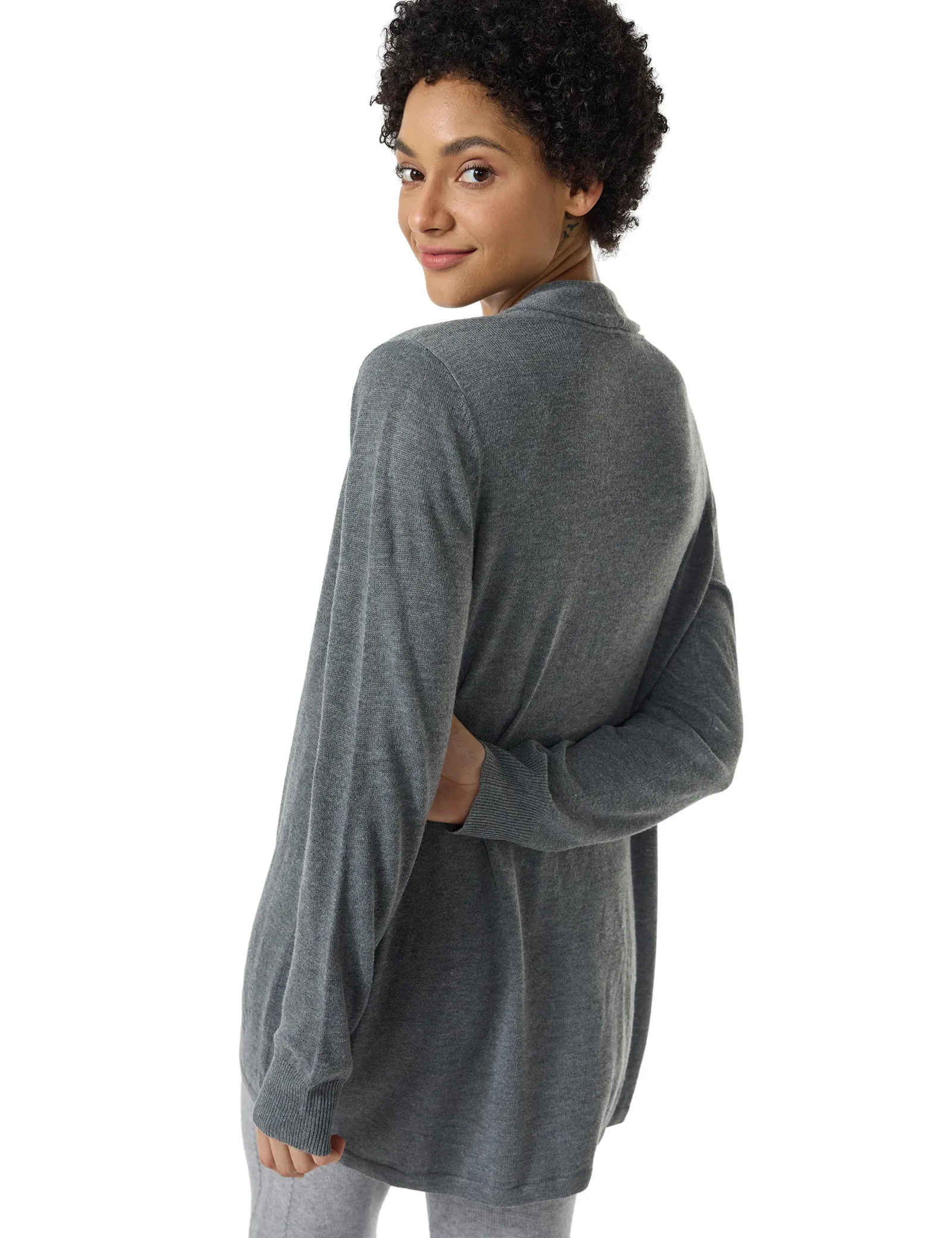 Cardigan Long Sleeve Tops Open Front Lightweight Sweater sold by Amoretu product image thumbnail 4