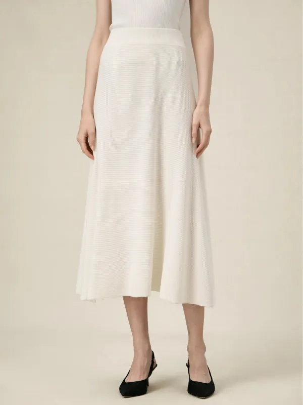 Amoretu 100% Lyocell Elastic Waist A-Line Knitted Skirt sold by Amoretu