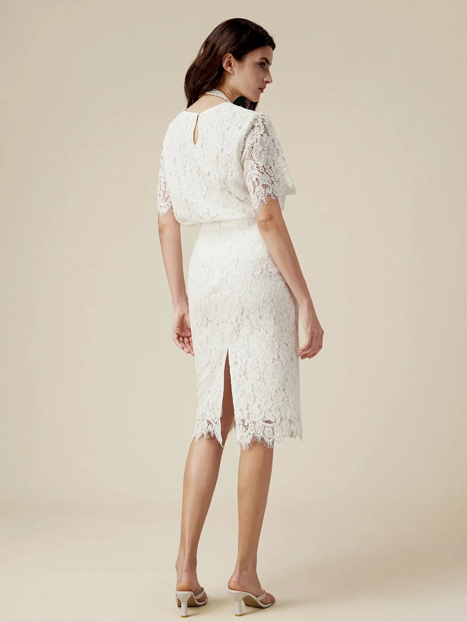 Amoretu Cotton Short Sleeve Lace Top sold by Amoretu product image thumbnail 4