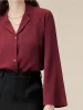 Amoretu Silk Long Sleeve Blouse Top sold by Amoretu