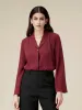 Amoretu Silk Long Sleeve Blouse Top sold by Amoretu