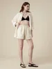 Amoretu Linen &Cotton Lace-Up Casual Shorts sold by Amoretu