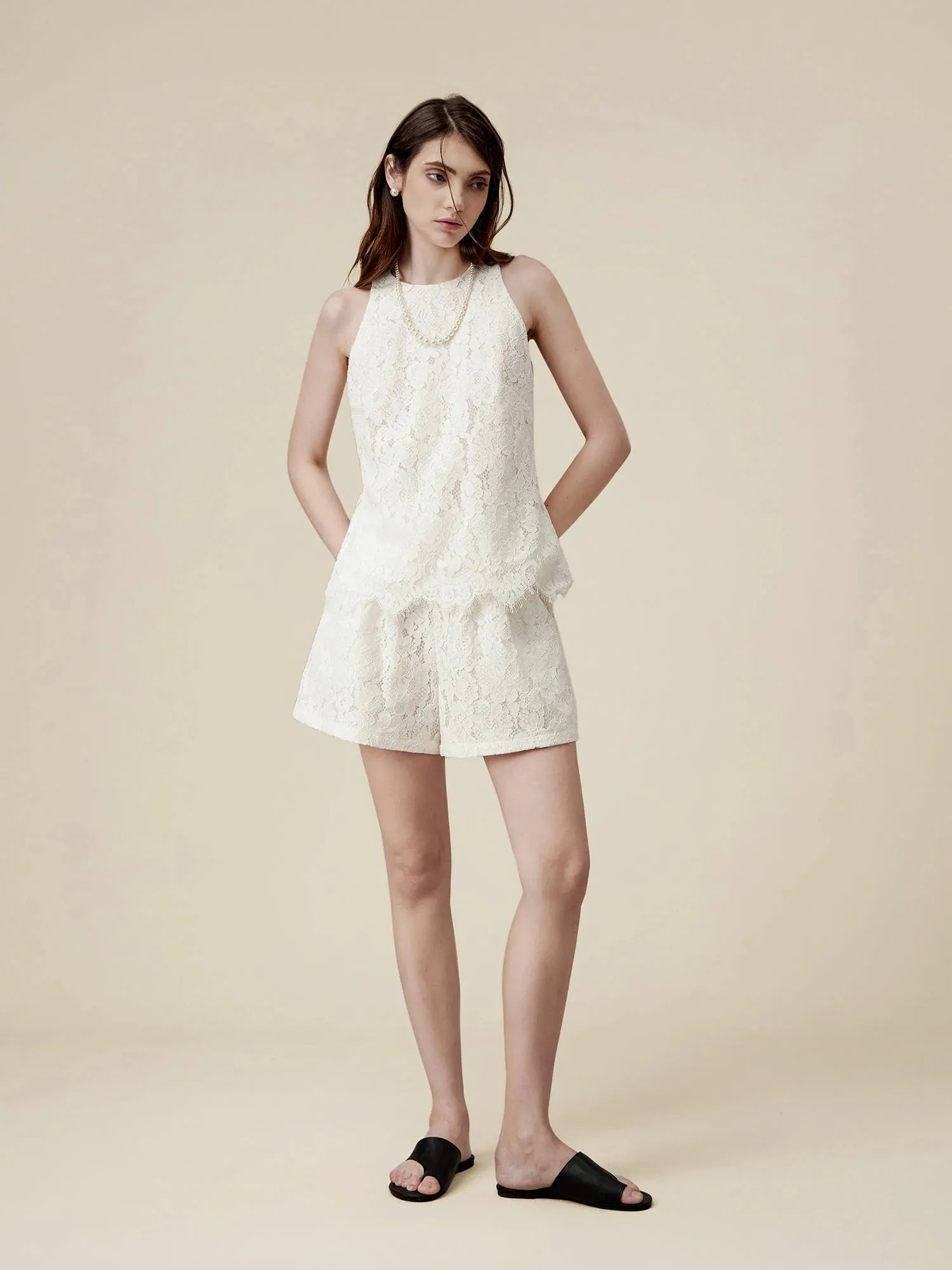 Amoretu Cotton Sleeveless Lace Tank Top sold by Amoretu product image thumbnail 4