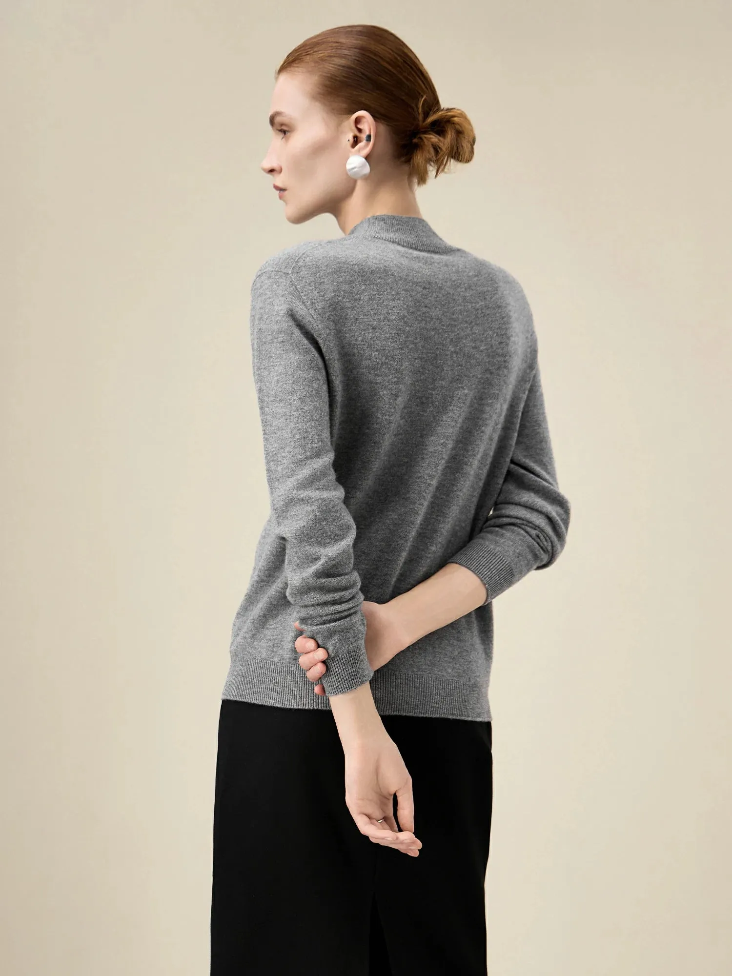 Amoretu Women's 100% Wool Half Turtleneck Knitted Sweater sold by Amoretu product image thumbnail 4