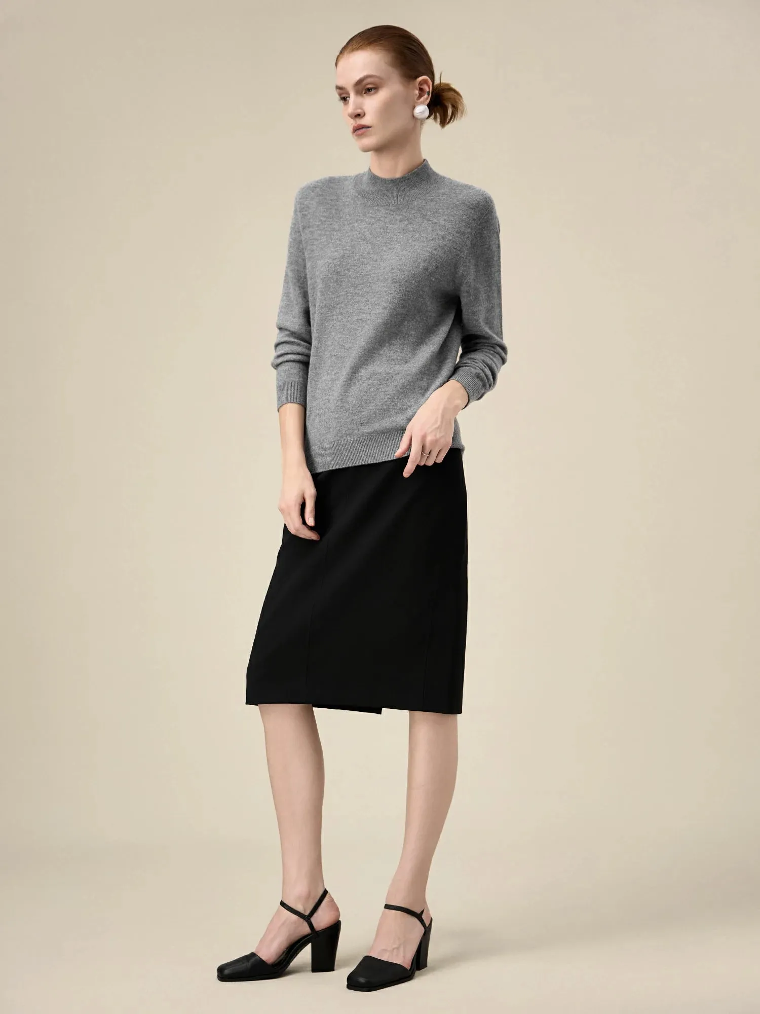 Amoretu Women's 100% Wool Half Turtleneck Knitted Sweater sold by Amoretu product image thumbnail 2