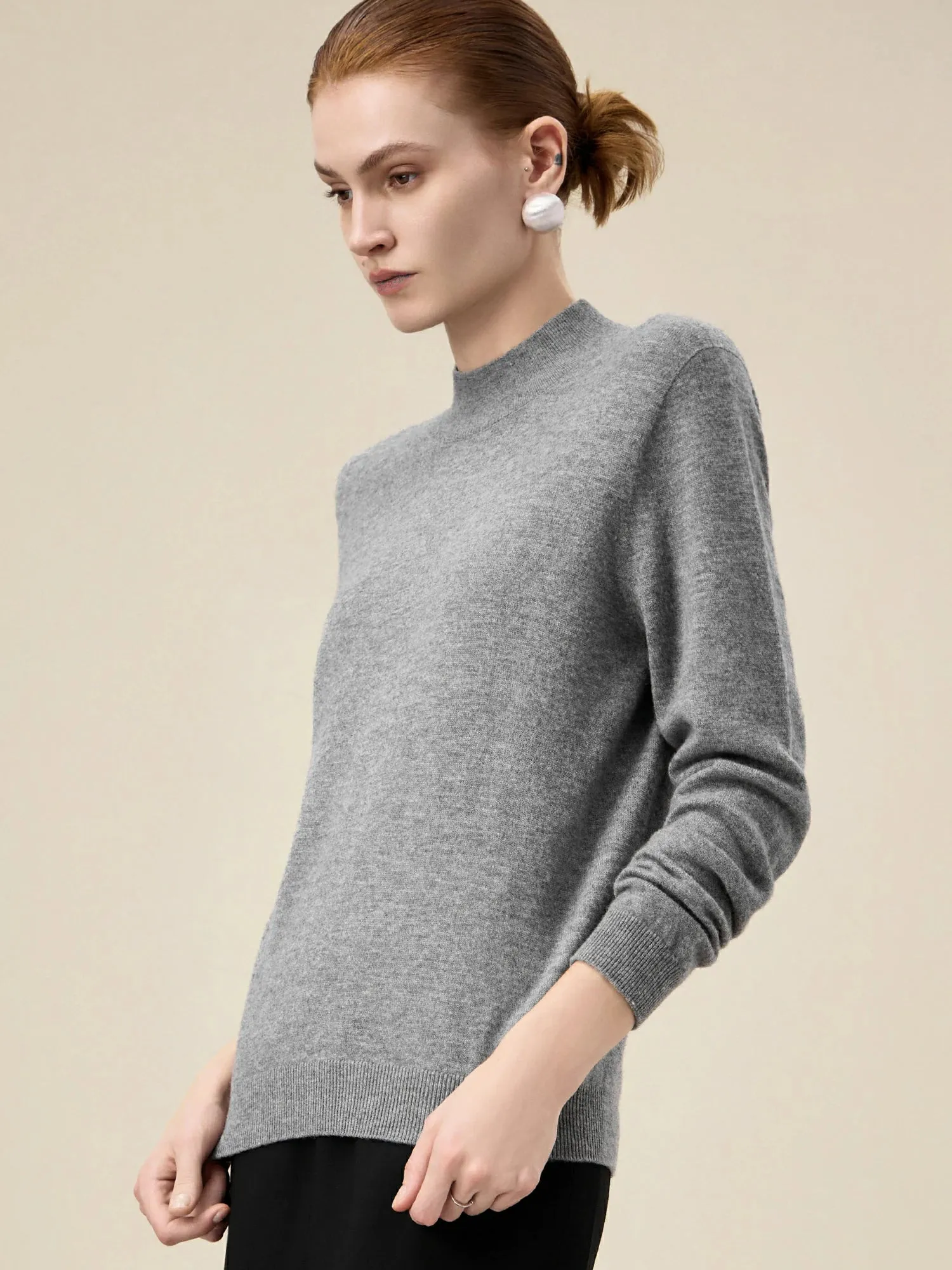 Amoretu Women's 100% Wool Half Turtleneck Knitted Sweater sold by Amoretu product image thumbnail 3