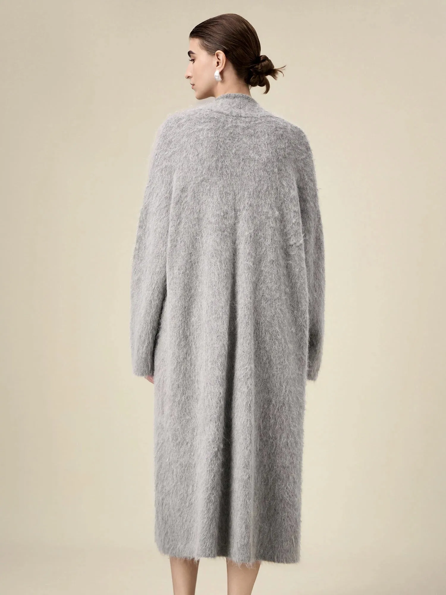 Amoretu Women's Alpaca Plush Long-Sleeve Knit Cardigan sold by Amoretu product image thumbnail 2