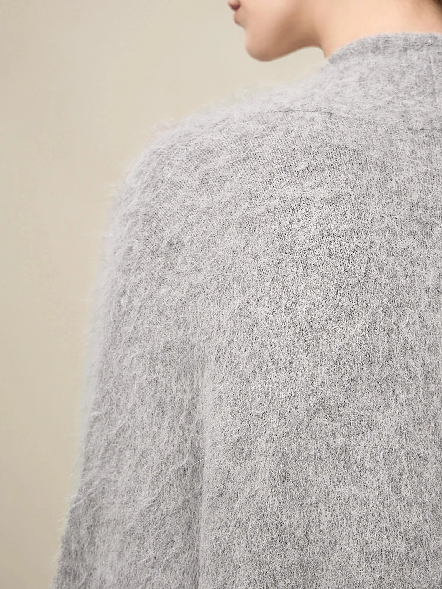 Amoretu Women's Alpaca Plush Long-Sleeve Knit Cardigan sold by Amoretu product image thumbnail 5