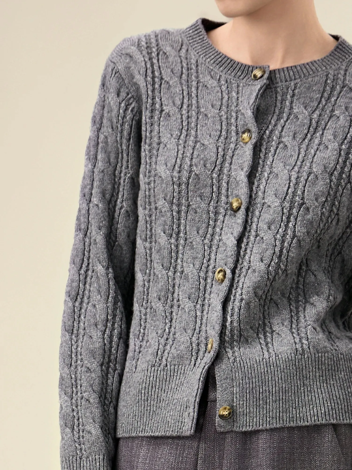 Amoretu Women's Wool Button Sweater Cardigan sold by Amoretu product image thumbnail 5