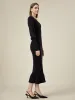 Amoretu Women's 100% Wool V-Neck Knitted Dress sold by Amoretu
