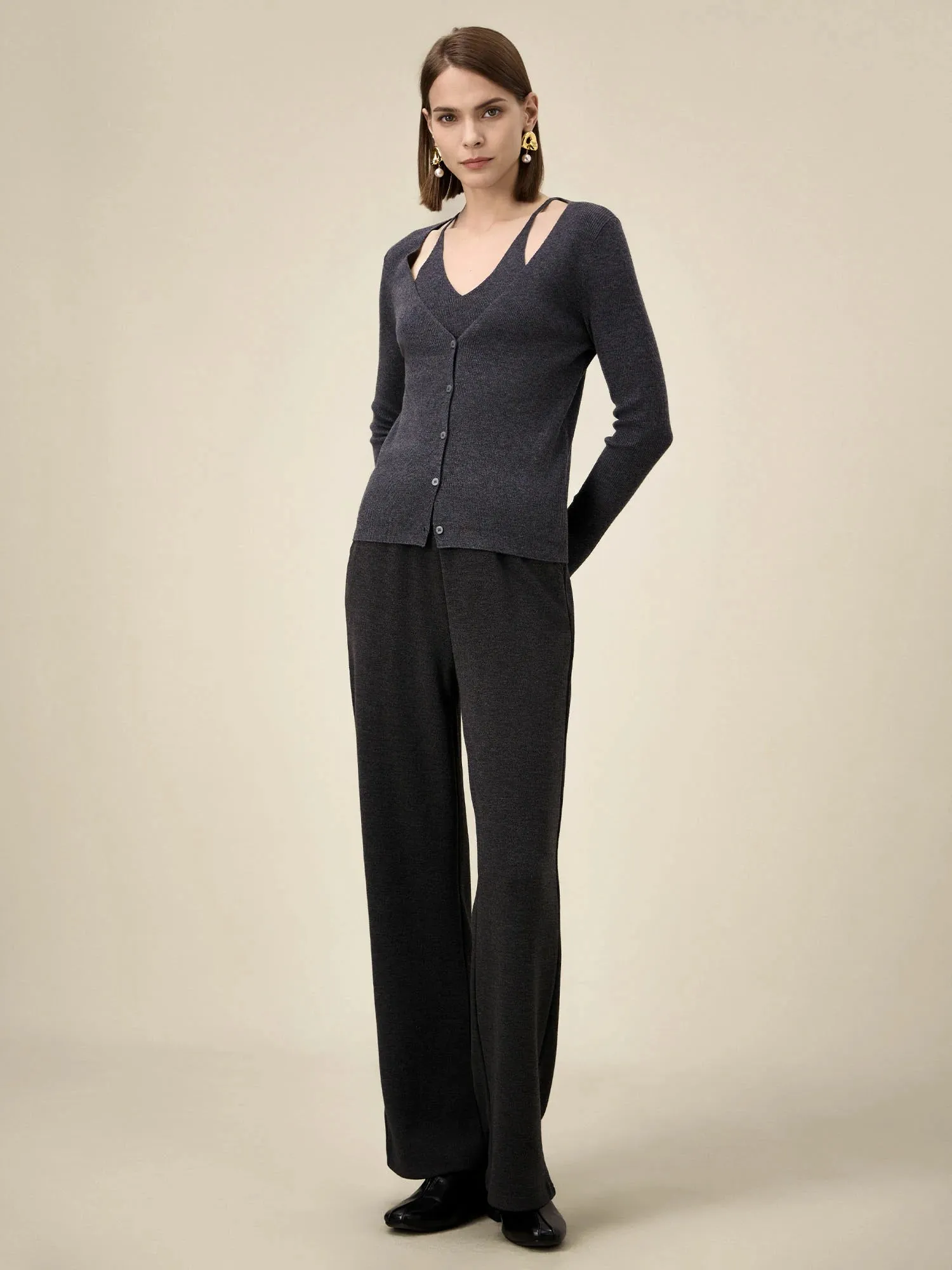 Amoretu Women's Elastic Waist Stretch Knit Pants sold by Amoretu product image thumbnail 2