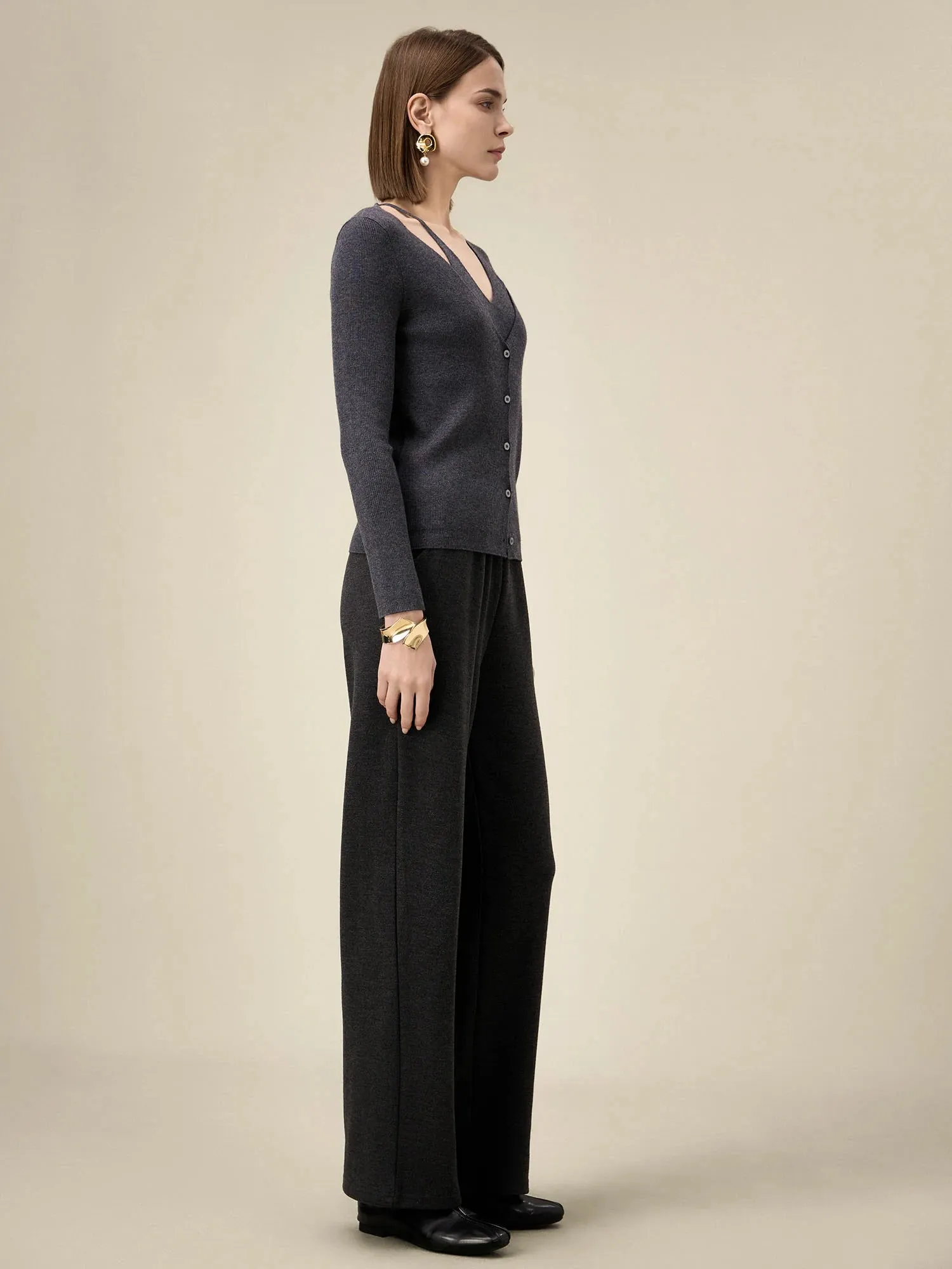 Amoretu Women's Elastic Waist Stretch Knit Pants sold by Amoretu product image thumbnail 3