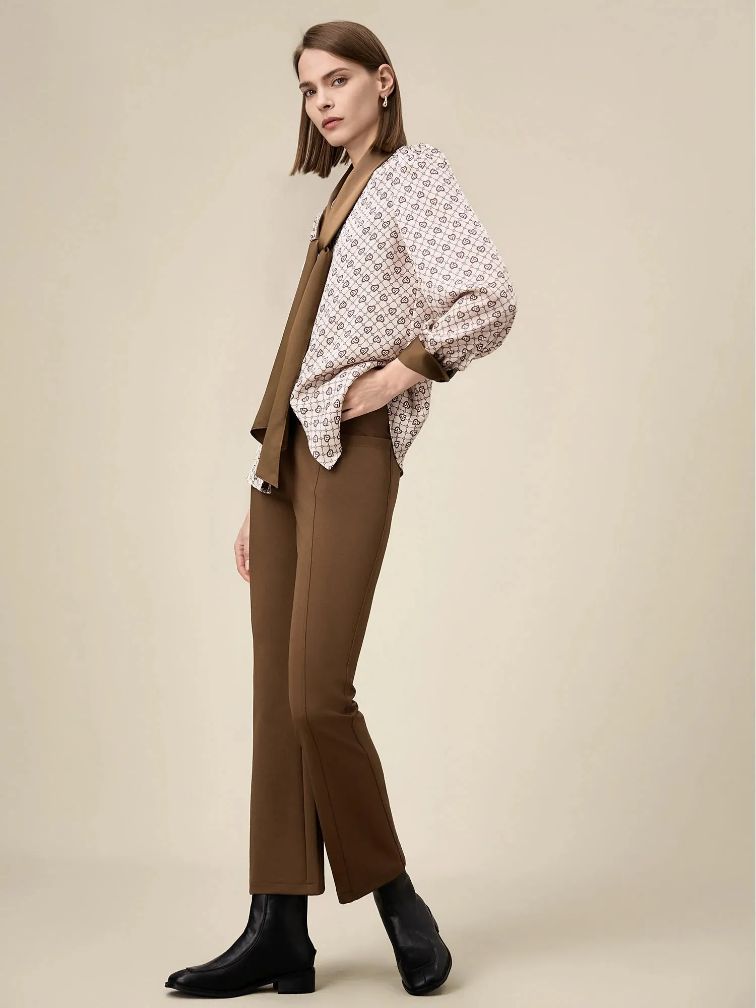 Amoretu Women's Stretch Slim Fit Flared Pants sold by Amoretu product image thumbnail 3