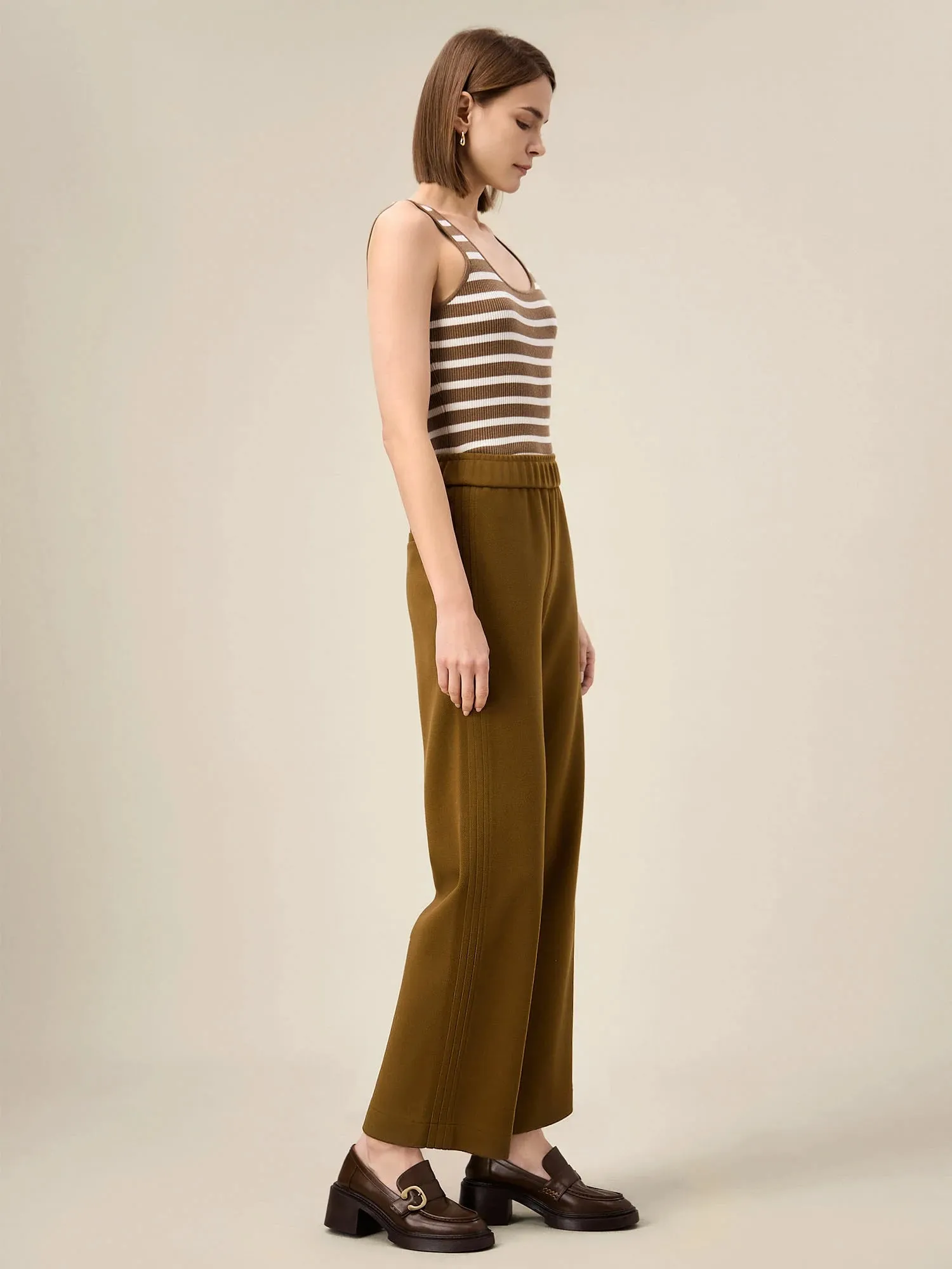 Amoretu Women's Pleated Waist Wide-Leg Pants sold by Amoretu product image thumbnail 3