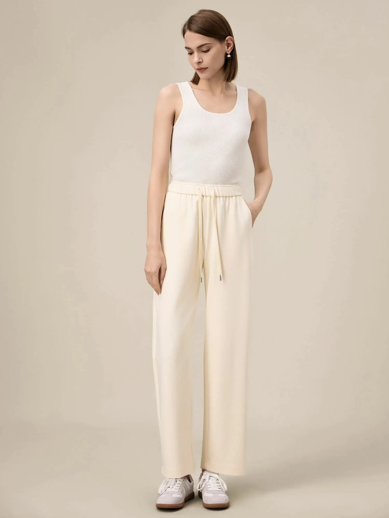 Amoretu Women's Cotton Elastic Waist Drawstring Loose Pants sold by Amoretu product image thumbnail 2