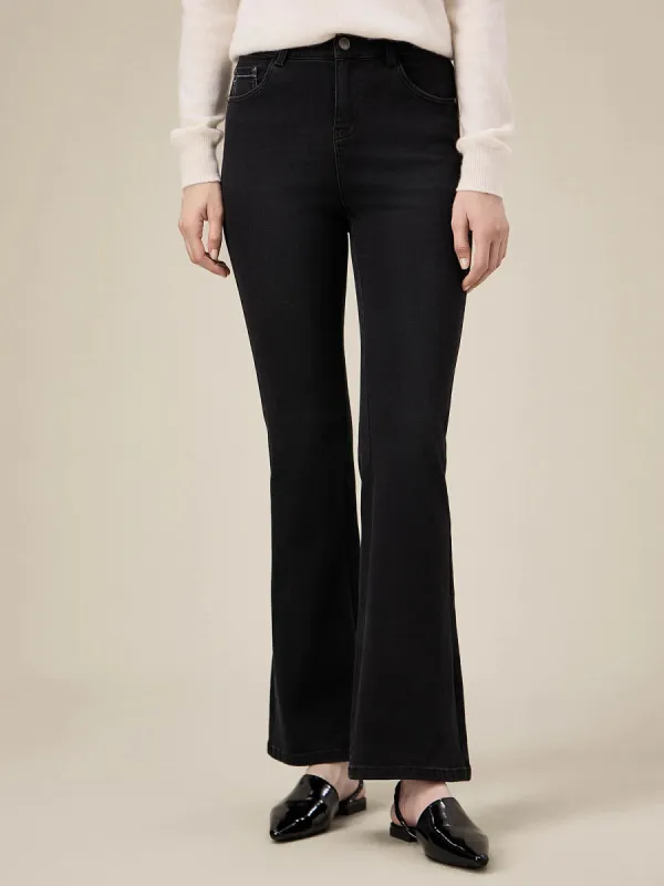 Amoretu Women's Cotton High Waisted Bell Bottoms Jeans sold by Amoretu