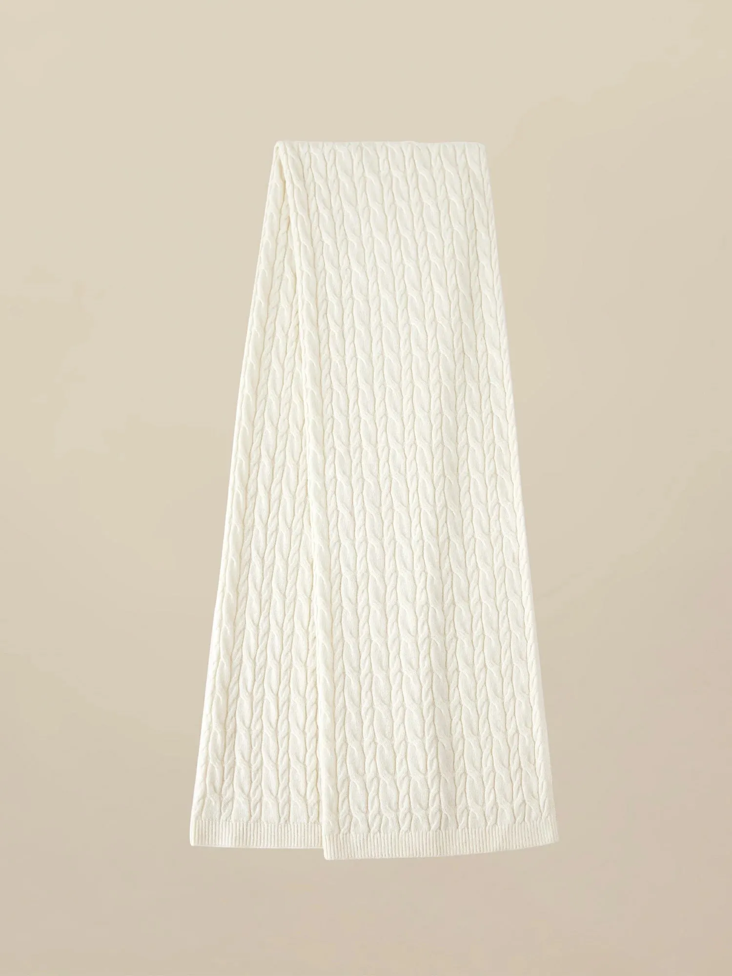 Amoretu Women's 100% Wool Cable Knit Scarf sold by Amoretu product image thumbnail 5