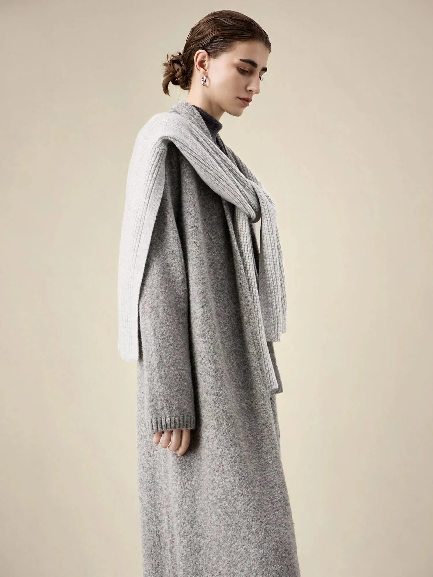 Amoretu Women's Wool Long-Sleeved Knitted Cardigan sold by Amoretu product image thumbnail 3