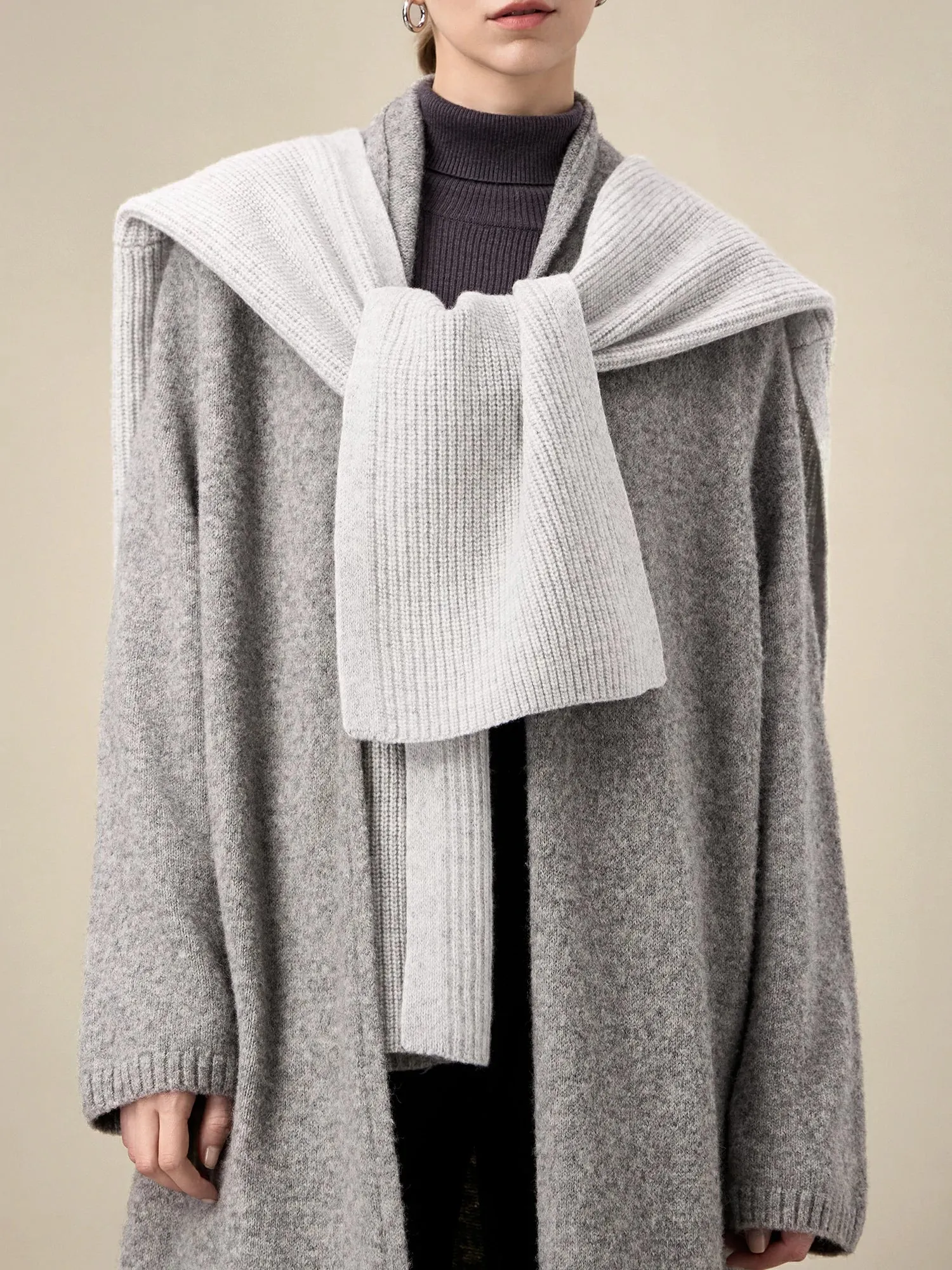 Amoretu Women's Wool Long-Sleeved Knitted Cardigan sold by Amoretu product image thumbnail 4