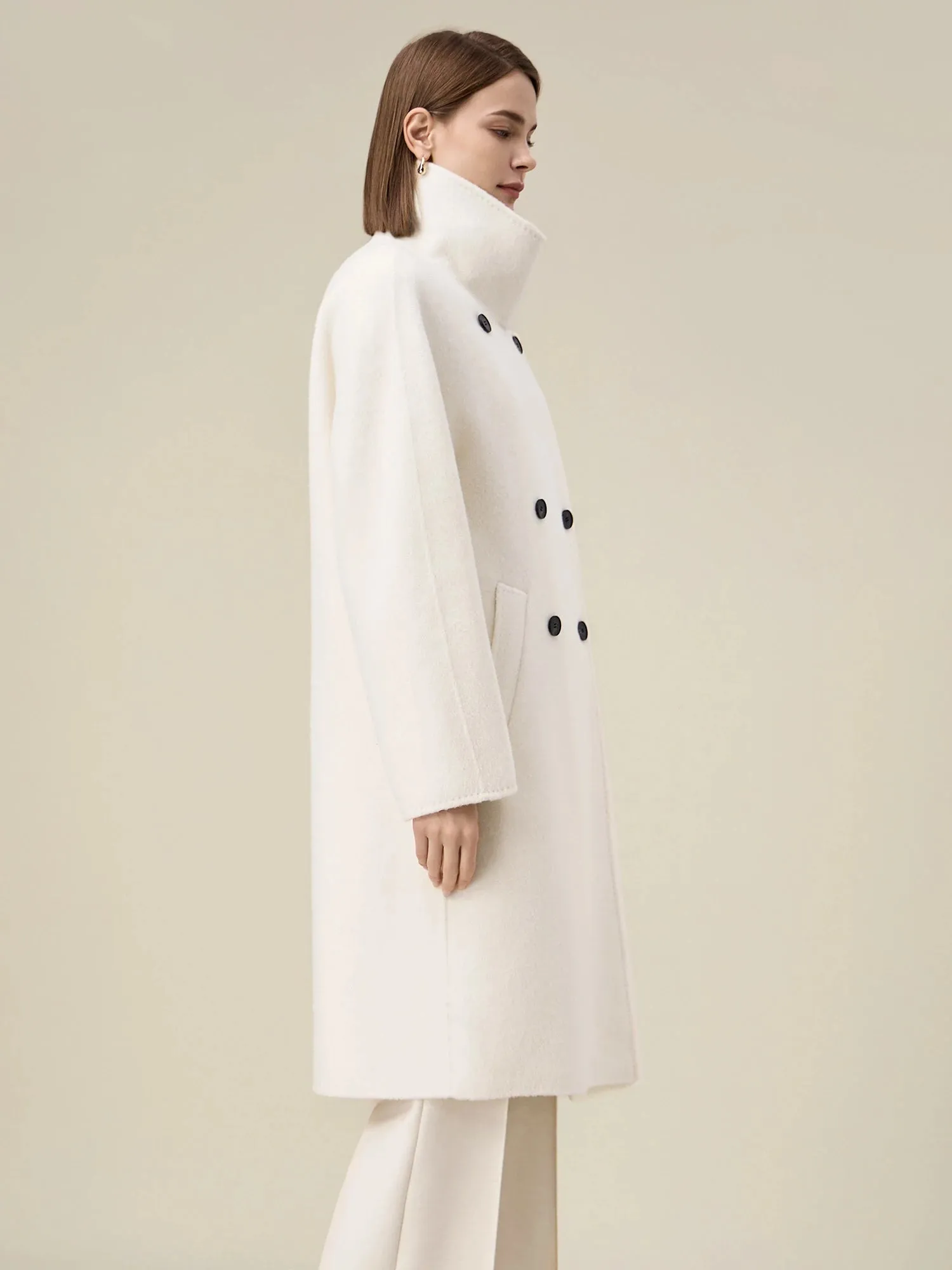 Amoretu Women's 60% Wool Lapel Double Breasted Coat sold by Amoretu product image thumbnail 4