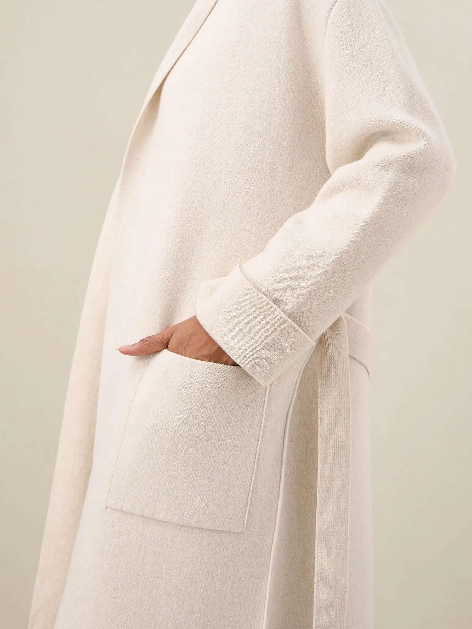Amoretu Women's 100% Wool Knitted Long Cardigan sold by Amoretu product image thumbnail 5