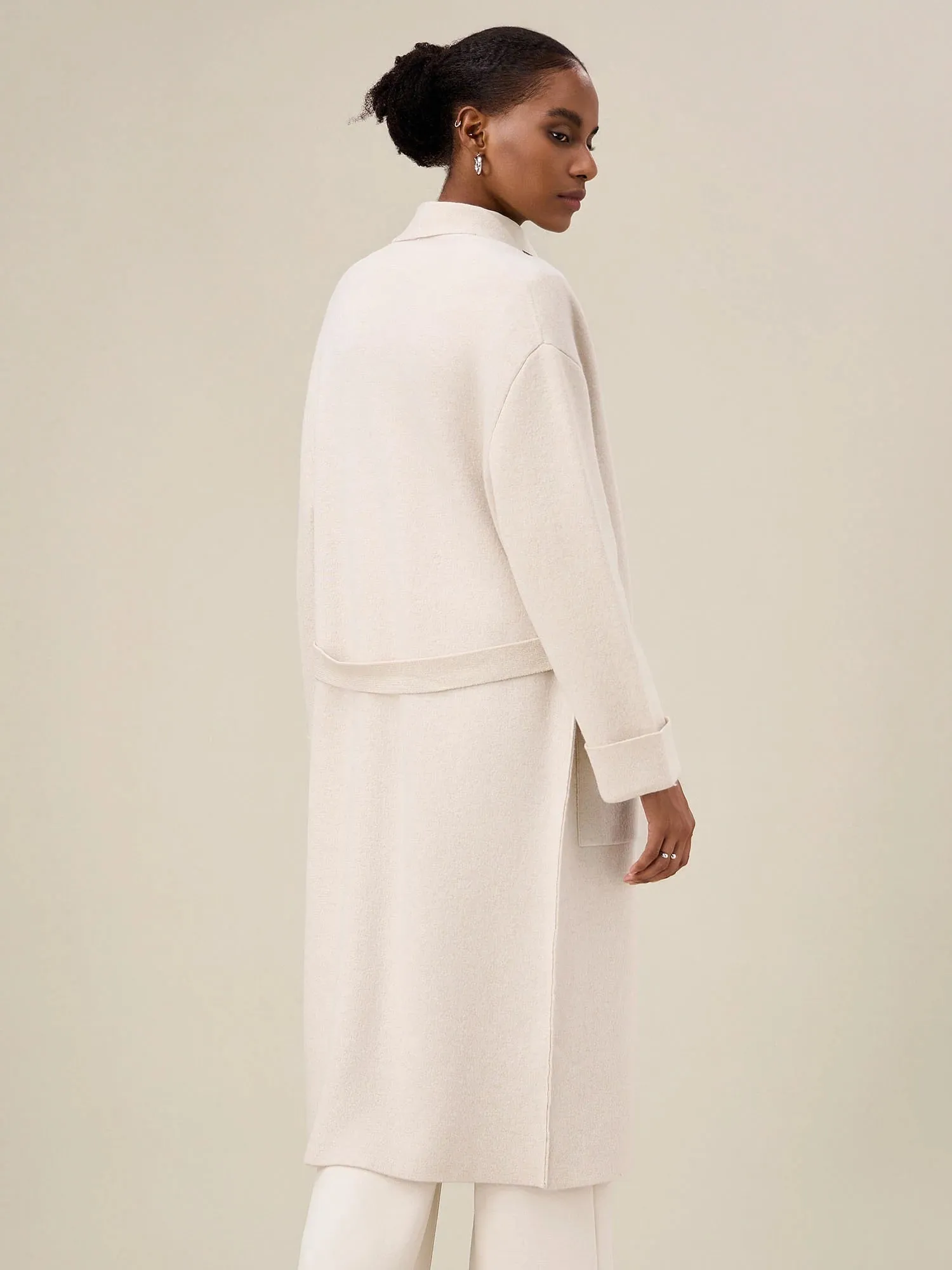 Amoretu Women's 100% Wool Knitted Long Cardigan sold by Amoretu product image thumbnail 4