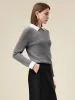 Amoretu Women's 100% Wool Lapel Cable Knit Sweater sold by Amoretu