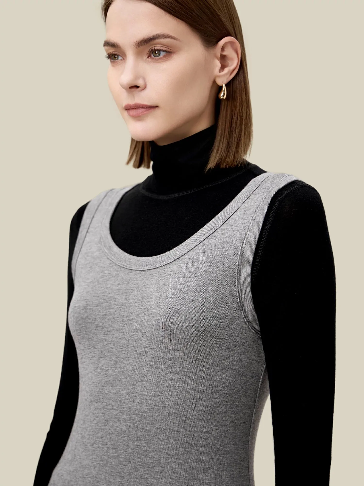 Amoretu Women's Silk Cashmere Two-Piece Knitted T-Shirt Set sold by Amoretu product image thumbnail 5