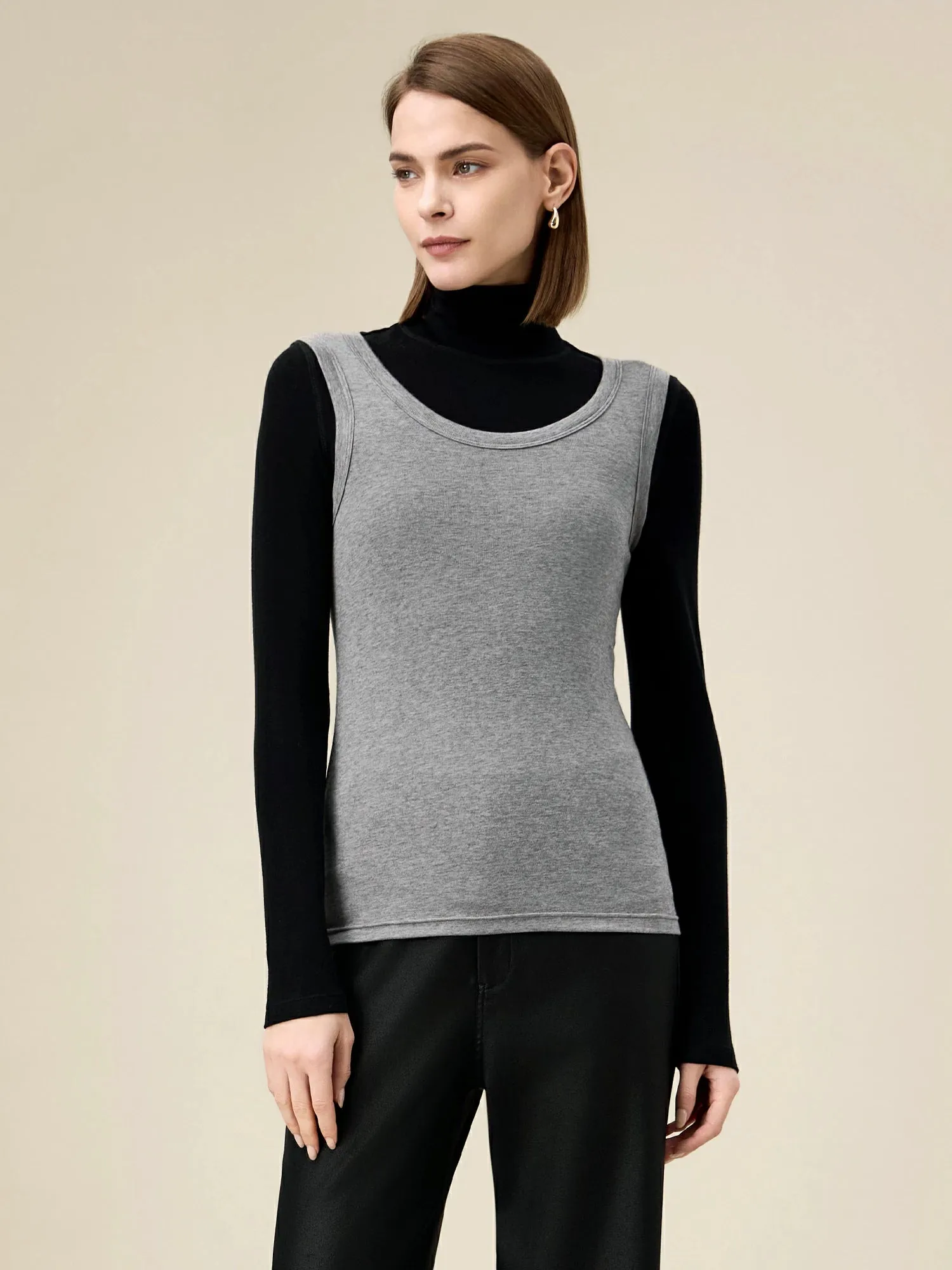 Amoretu Women's Silk Cashmere Two-Piece Knitted T-Shirt Set sold by Amoretu