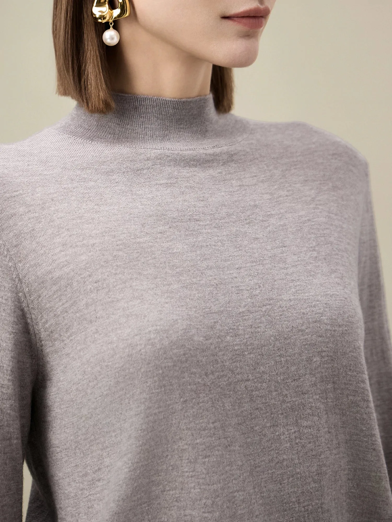 Amoretu Women's Wool Simple Lightweight Knit Sweater sold by Amoretu product image thumbnail 5