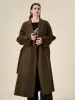 Amoretu Women's 78.7% Wool Peak Lapel Long Sleeve Coat sold by Amoretu