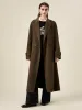Amoretu Women's 78.7% Wool Peak Lapel Long Sleeve Coat sold by Amoretu