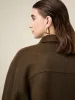 Amoretu Women's 78.7% Wool Peak Lapel Long Sleeve Coat sold by Amoretu