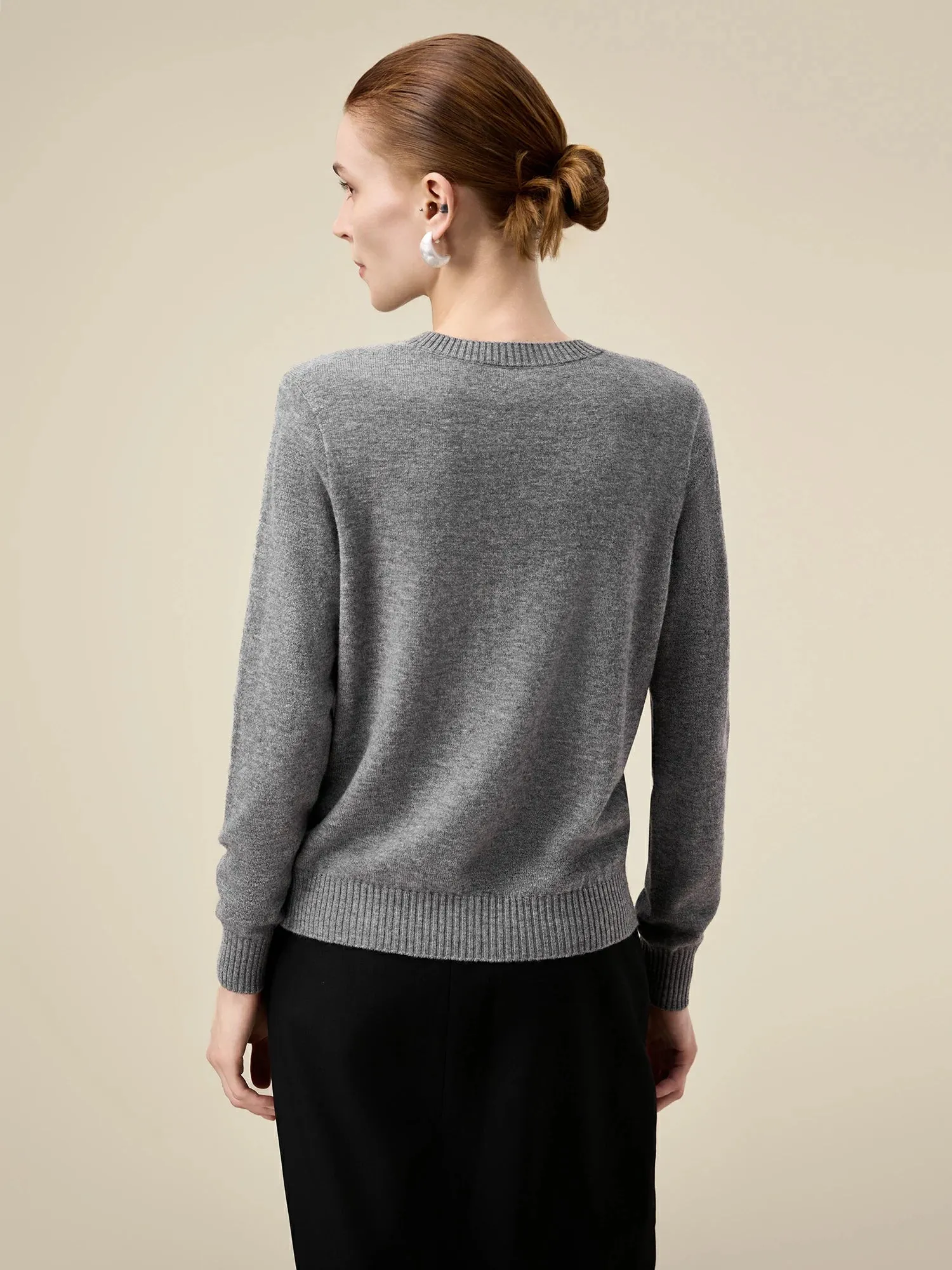 Amoretu Women's 100% Wool Long Sleeve Knitted Sweater sold by Amoretu product image thumbnail 3