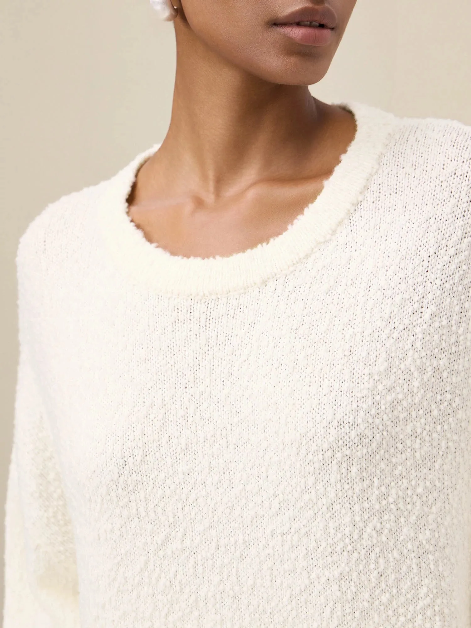 Amoretu Women's Wool Drop Shoulder Knitted Sweater sold by Amoretu product image thumbnail 5