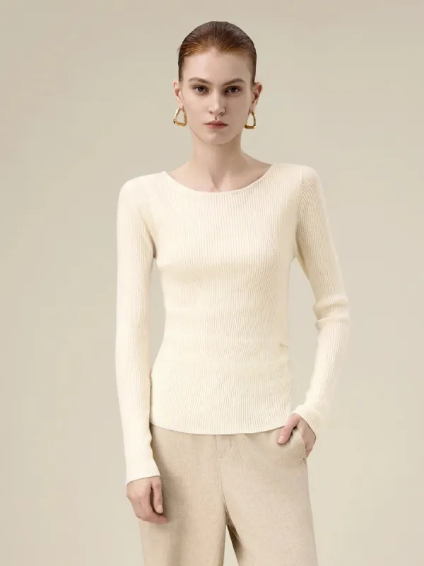 Amoretu Women's Wool Boat Neck Lightweight Knit Sweater sold by Amoretu