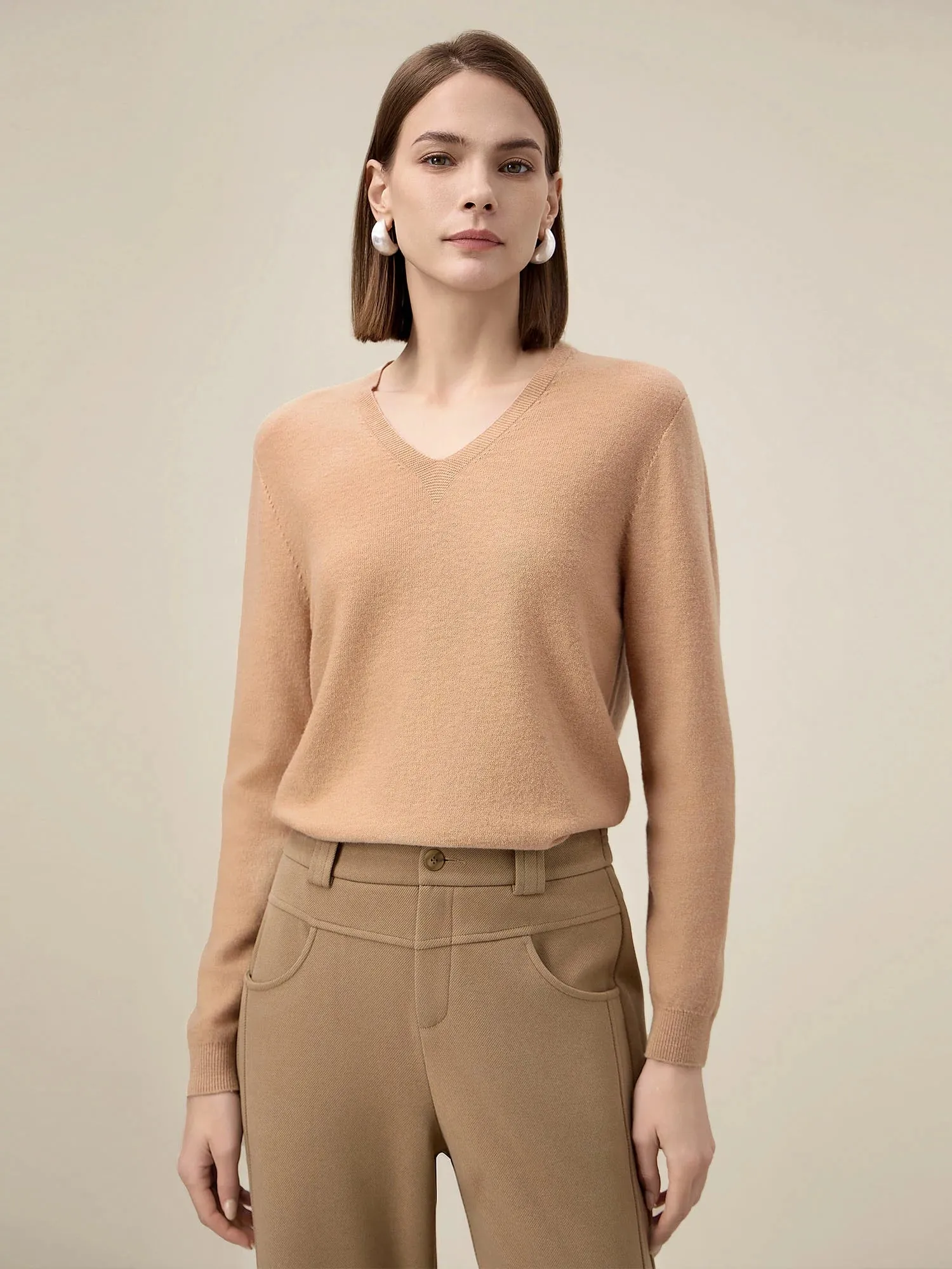 Amoretu Women's 100% Wool Simple Knitted Sweater sold by Amoretu