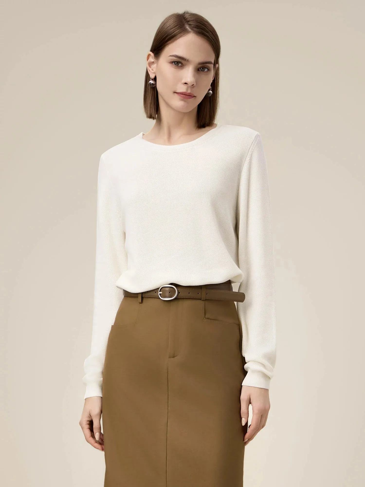 Amoretu Women's 100% Lyocell Jacquard Knit Sweater sold by Amoretu