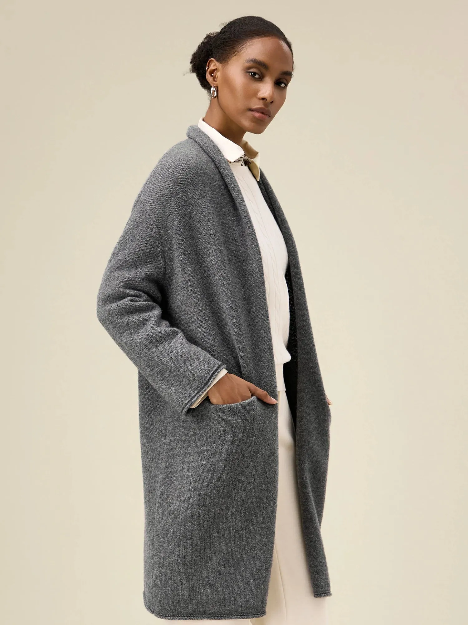Amoretu Wool Knit Cardigan Knit Pants 2 Piece Set sold by Amoretu product image thumbnail 4