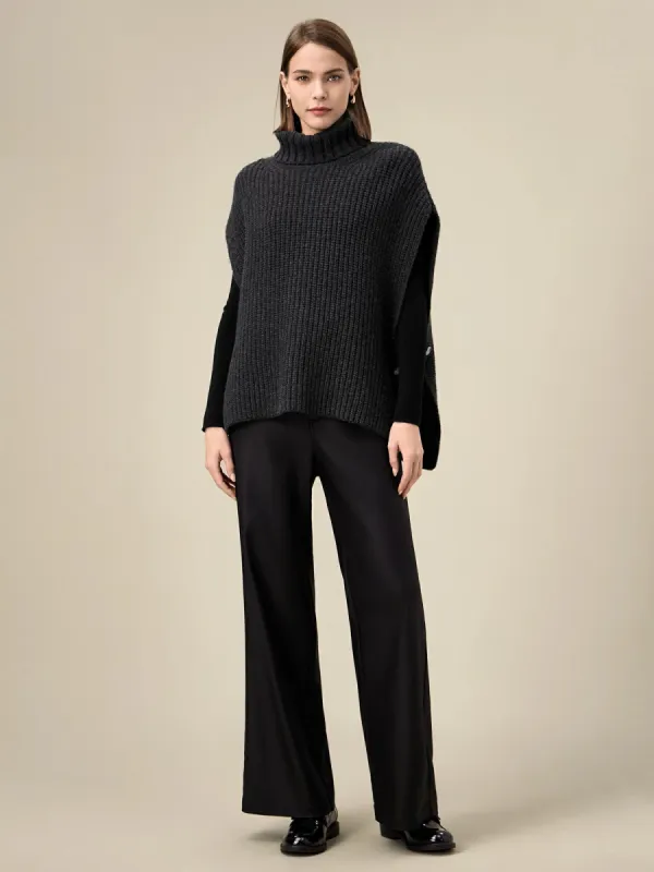 Amoretu 100% Wool Knit Vest Stretch Flared Pants 2 Piece Set sold by Amoretu