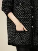 Amoretu Wool Gold Silver Yarn Cardigan Wide-Leg Pants 2 Piece Set sold by Amoretu