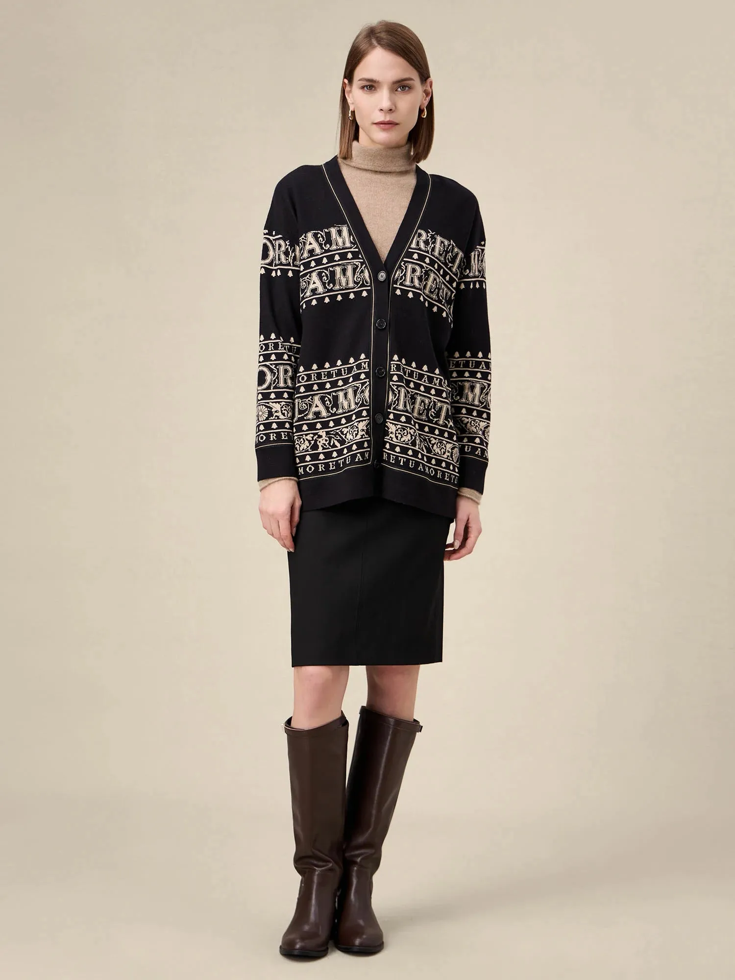 Amoretu 3PCS Brand Patterned Knit Cardigan Sets sold by Amoretu